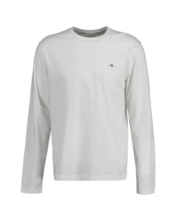 Bluza din bumbac Shield, Alb