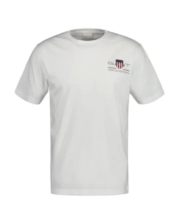 Tricou regular fit cu decolteu la baza gatului Archive, Alb