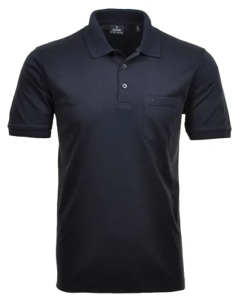Tricou polo cu buzunar pe piept, Albastru inchis