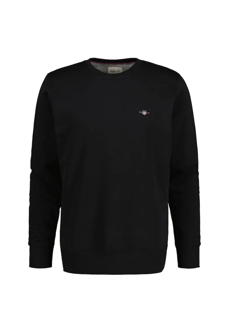 Bluza de trening regular fit cu decolteu la baza gatului Shield, Negru
