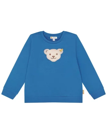 Bluza de trening cu aplicatie cu ursulet, Albastru