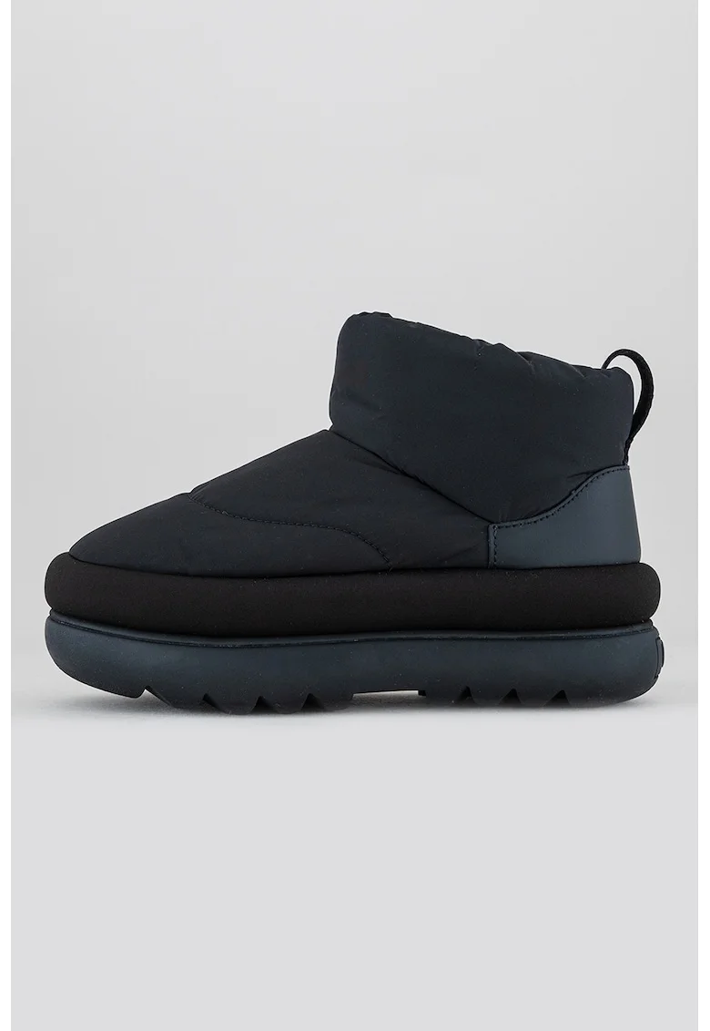 Ghete rezistente la apa cu model matlasat fara inchidere Maxi Mini Boots, Negru