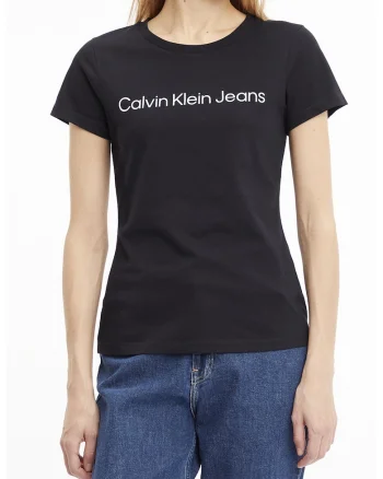 Tricou slim fit cu decolteu la baza gatului, Negru