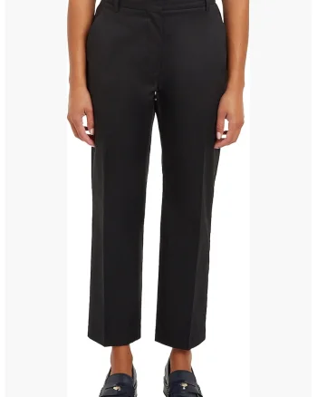 Pantaloni crop slim fit, Negru