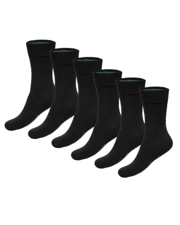 Bamboo, Set de sosete unisex lungi Beau - 6 perechi, Negru