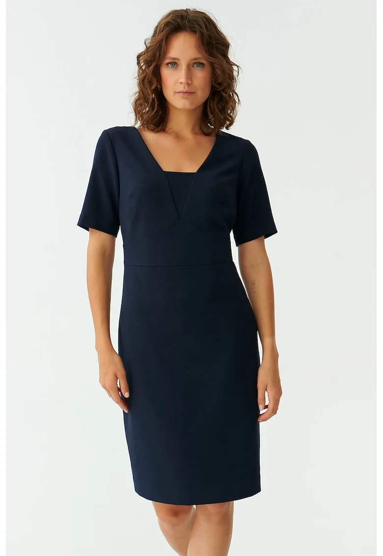 Rochie midi Borki, Bleumarin