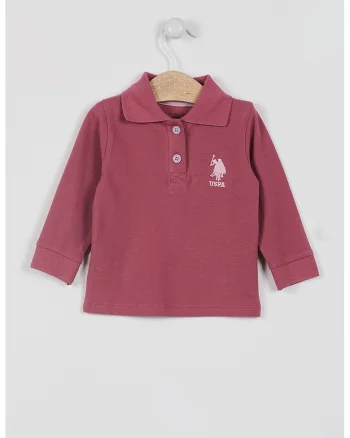 Bluza polo cu logo, Roz zmeuriu