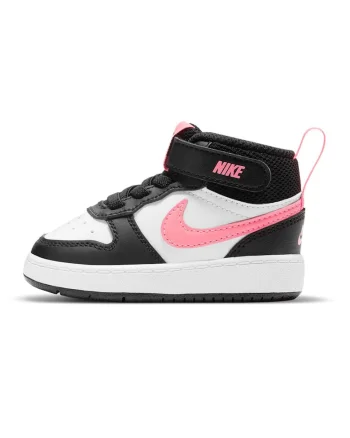 Pantofi sport cu garnituri din piele Court Borough, Alb/Negru
