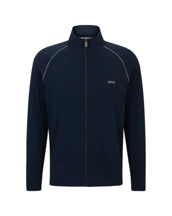 Bluza de trening cu fermoar de casa, Albastru