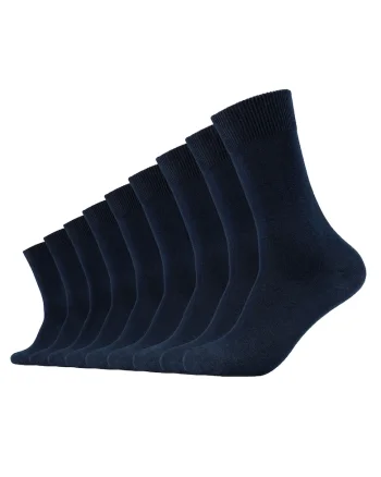 Set de sosete unisex cu model uni - 9 perechi, Bleumarin