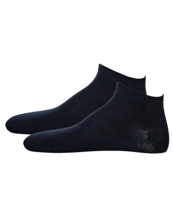 Set de sosete pana la glezna cu model uni - 2 perechi, Bleumarin
