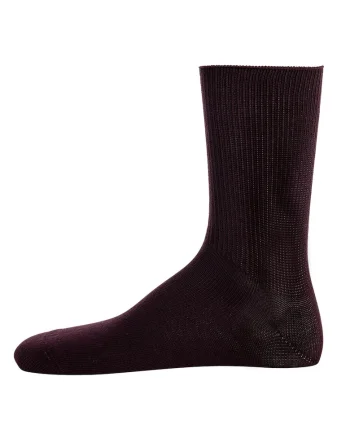 Sosete lungi din amestec de bumbac cu model uni, Maro inchis