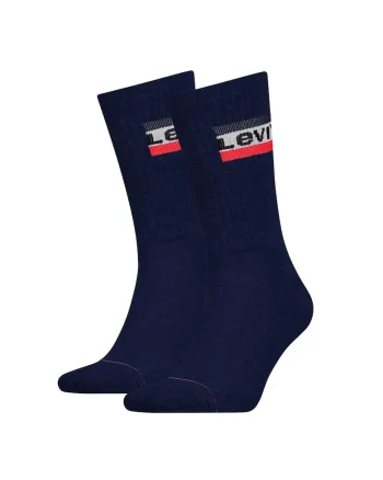 Set de sosete lungi unisex cu logo - 2 perechi, Albastru