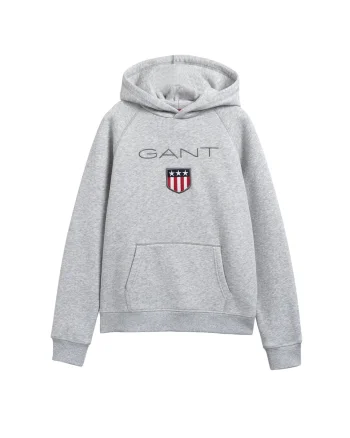 Hanorac cu logo brodat, Gri