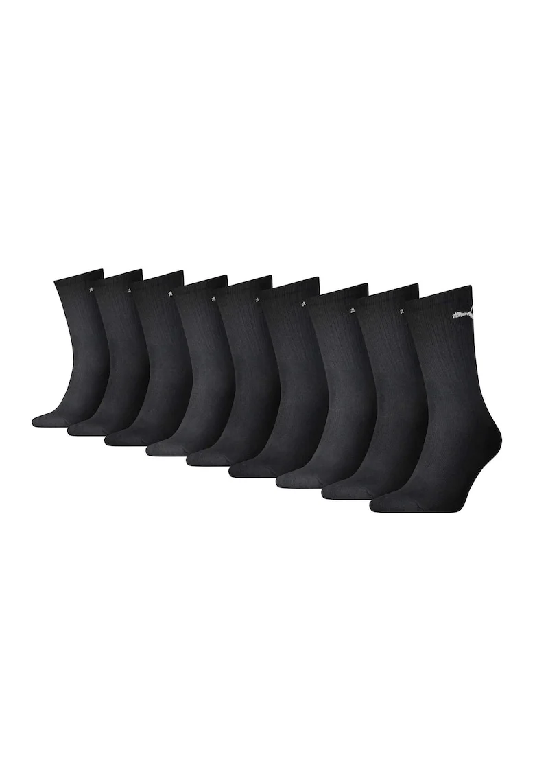 Set de sosete lungi unisex - 9 perechi, Negru