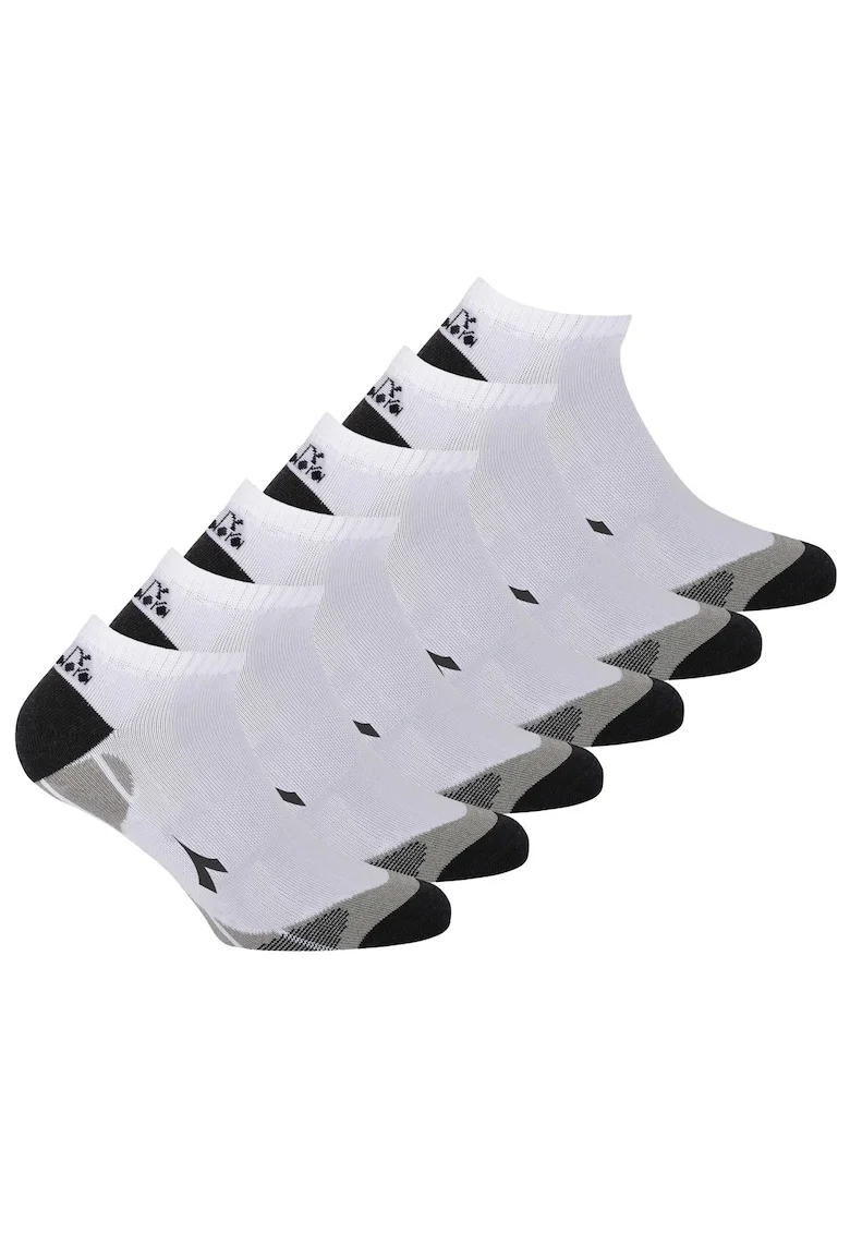 Set de sosete unisex pana la glezna - 6 perechi, Alb