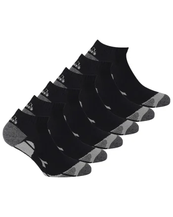 Set de sosete unisex pana la glezna - 6 perechi, Negru