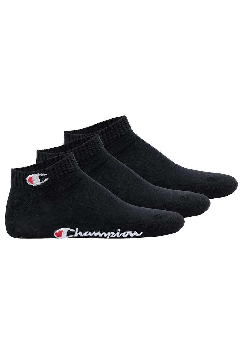 Set de sosete unisex pana la glezna - 3 perechi, Negru