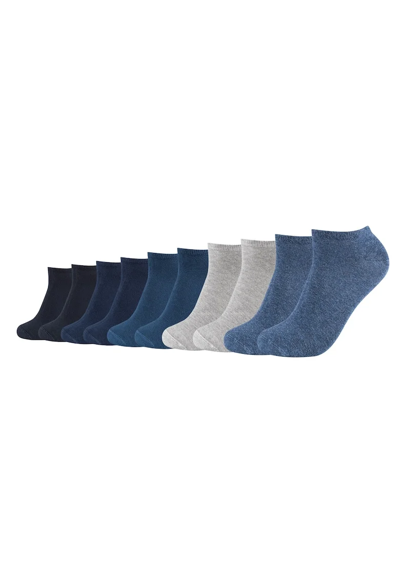 Set de sosete unisex pana la glezna - 10 perechi, Gri/Bleumarin