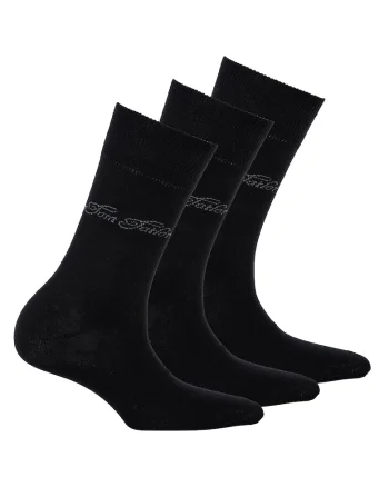 Set de sosete lungi - 3 perechi, Negru stins