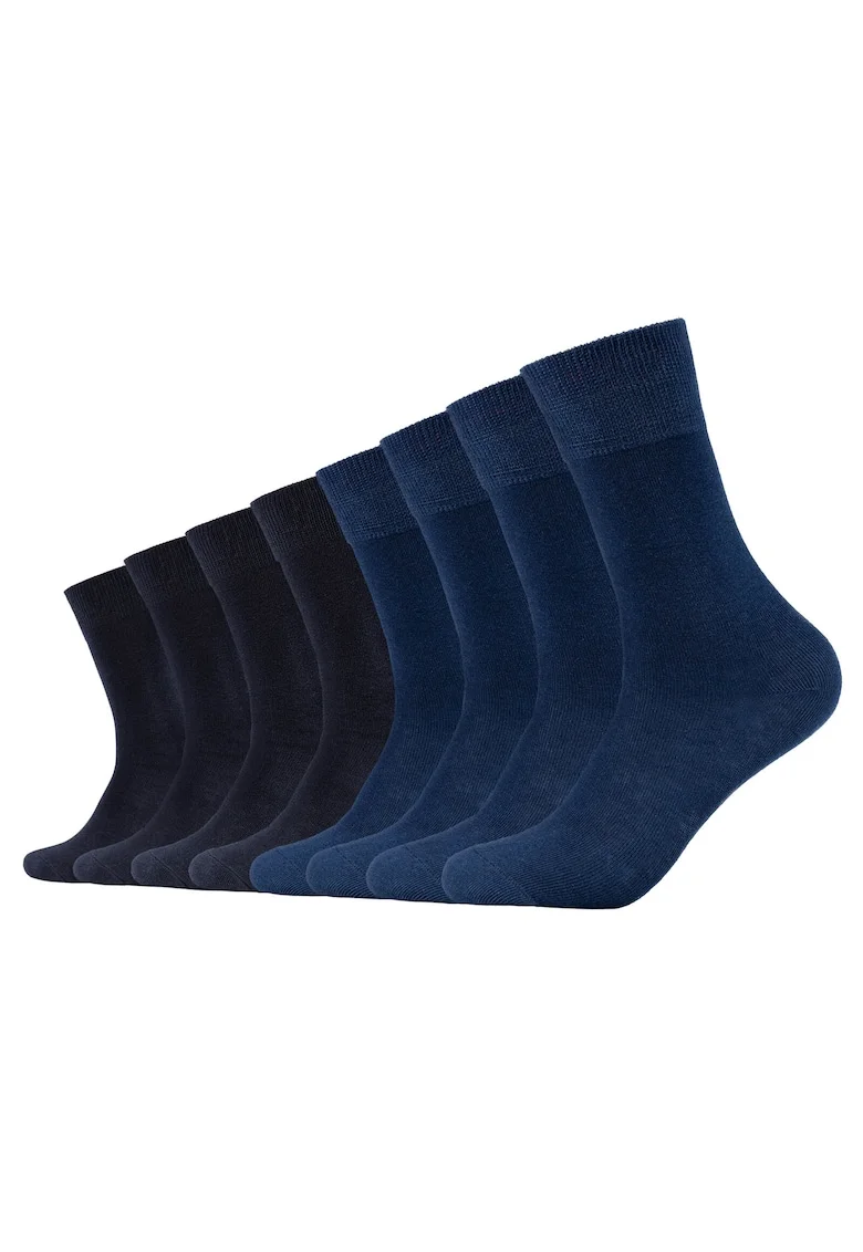 Set de sosete lungi unisex - 8 perechi, Negru/Bleumarin