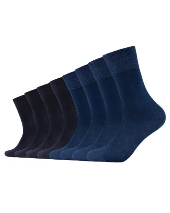 Set de sosete lungi unisex - 8 perechi, Negru/Bleumarin