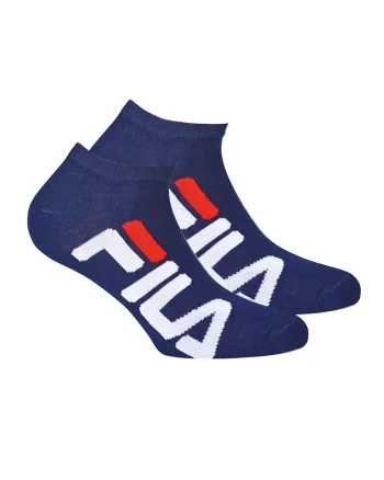 Set de sosete scurte unisex cu logo - 2 perechi, Albastru