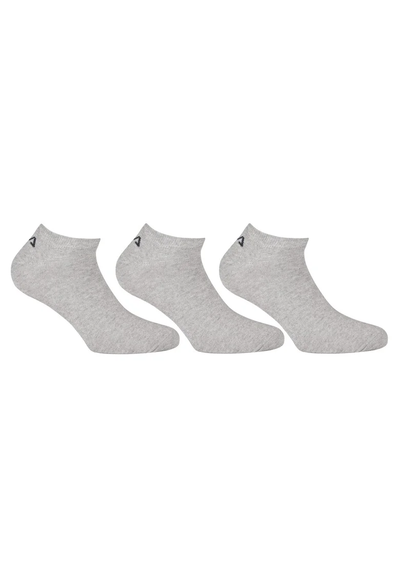 Set de sosete pana la glezna unisex - 3 perechi, Gri melange