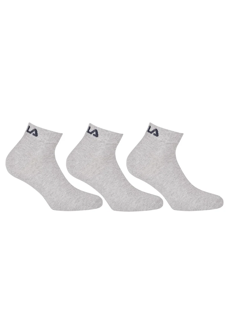 Set de sosete scurte unisex - 3 perechi, Gri melange