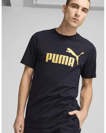 Tricou din bumbac cu decolteu la baza gatului si logo