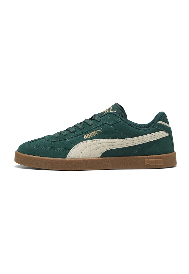Pantofi sport Club II Era de piele intoarsa cu detaliu contrastant, Auriu/Bej/Verde persan