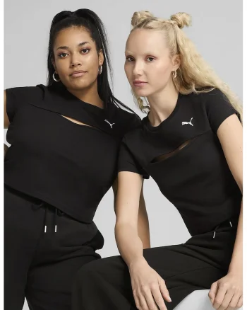Tricou cu decolteu la baza gatului si slit frontal, Negru