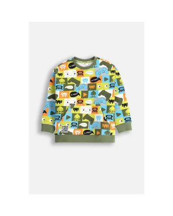 Bluzon cu imprimeu grafic, Multicolor