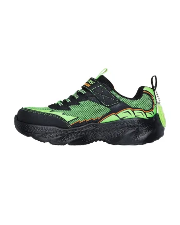 Pantofi sport cu velcro, Negru/Verde lime