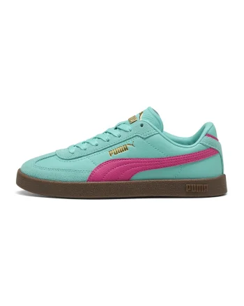 Pantofi sport Club II Era cu detalii din piele intoarsa, Verde/Fucsia