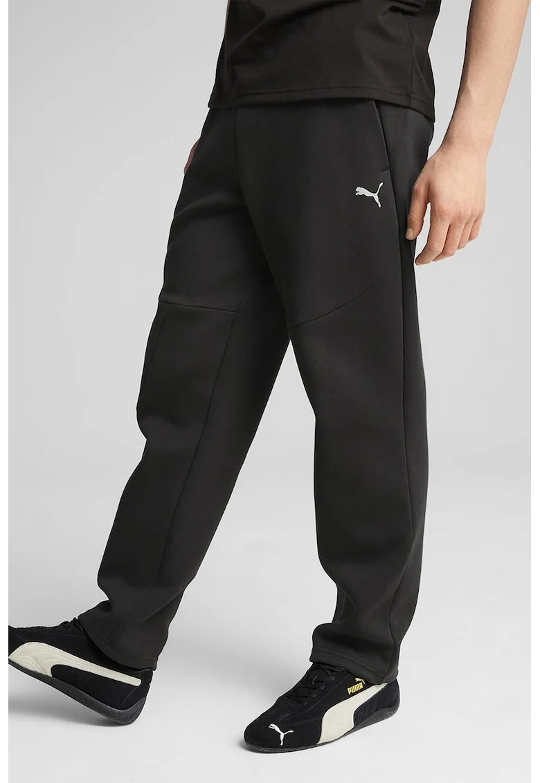 Pantaloni de trening cu banda elastica in talie, Negru stins