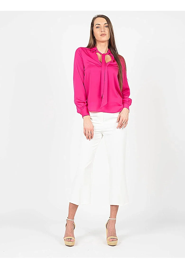 Bluza cu guler ascutit Acconsentire, Roz, 34
