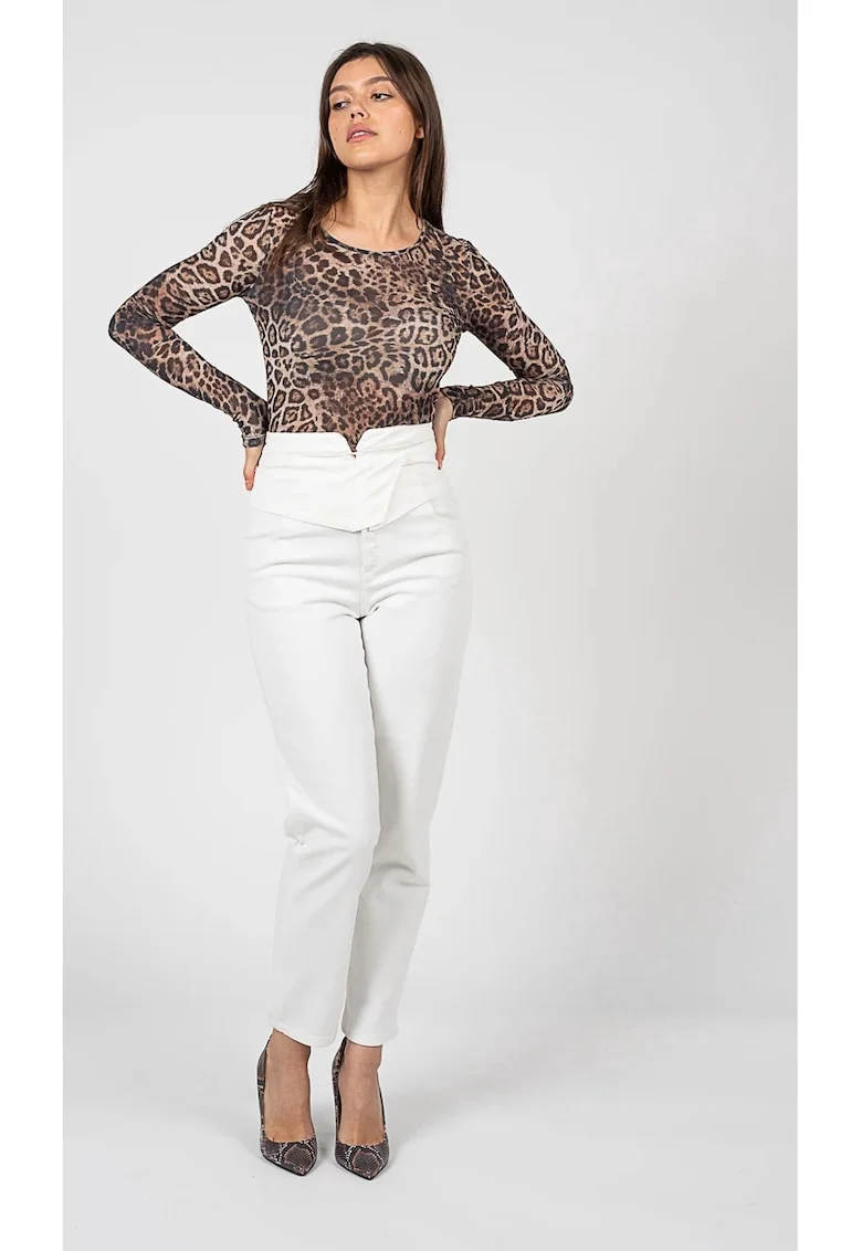 Bluza cu animal print Berlino, Maro,
