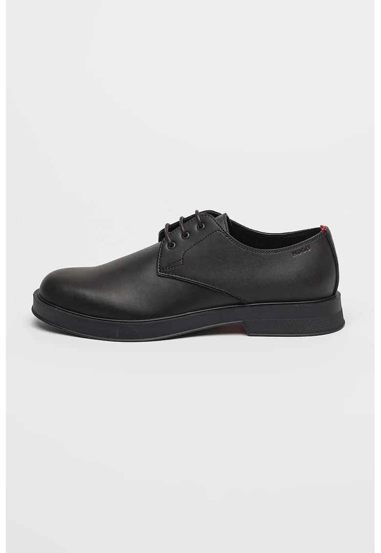 Pantofi derby din piele Lenner, Maro inchis
