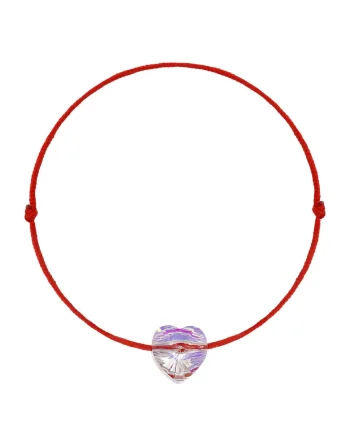 Bratara Kabbalah cu Cristal Swarovski® Heart 8mm Aurore Boreale