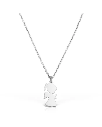 Colier Argint 925 placat cu rodiu cu pandantiv - Fetita Ingeras
