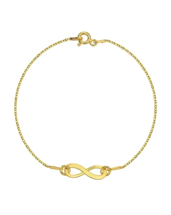Bratara Aur 585 - 14K cu charm Infinit, 17 CM