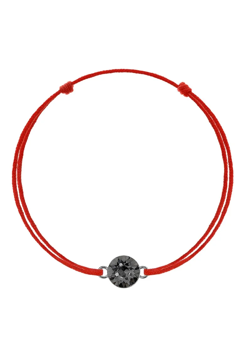 Bratara Kabbalah cu pandantiv din Argint 925 placat cu rodiu si Cristal Swarovski® Xirius 6mm, Gri