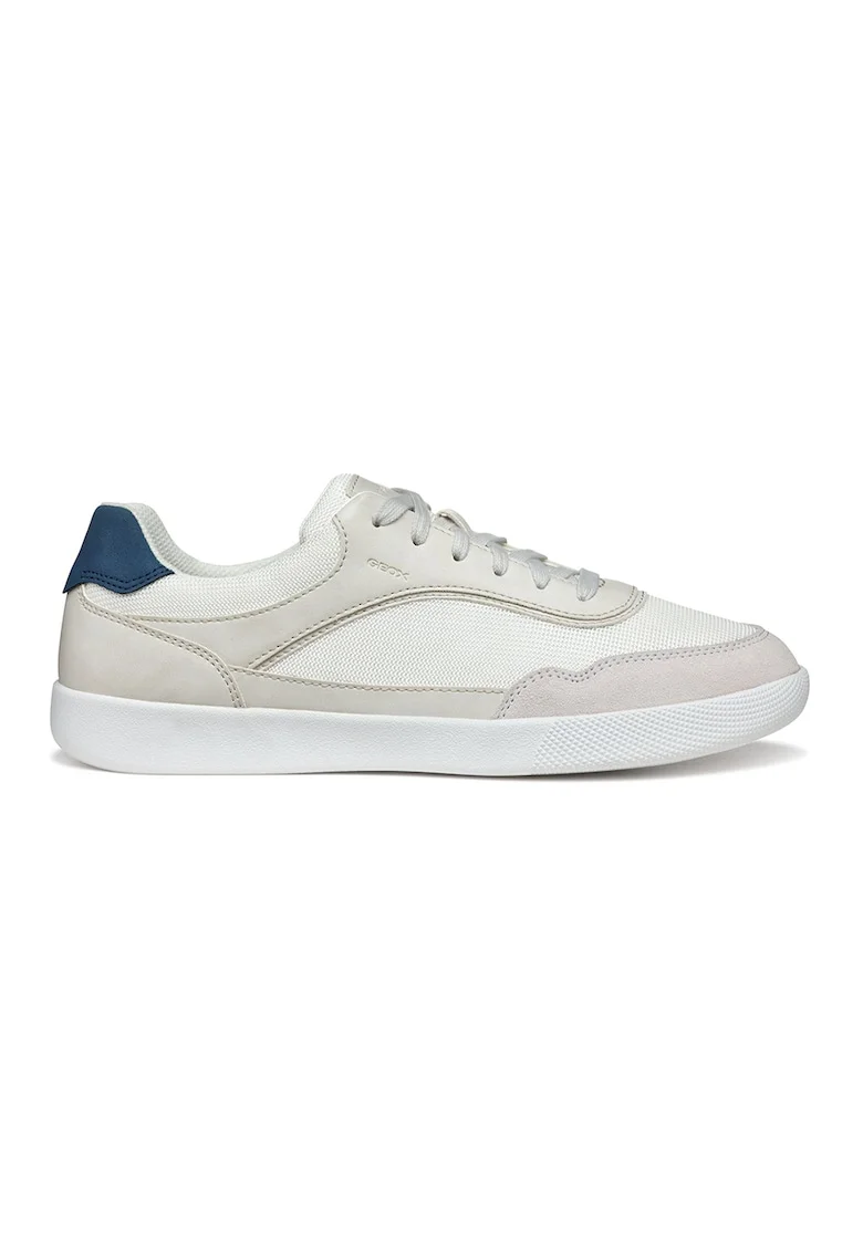 Pantofi sport cu insertii de piele intoarsa, Albastru inchis/Alb optic/Alb murdar