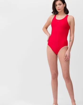 Costum de baie dama,  poliamida, rosu