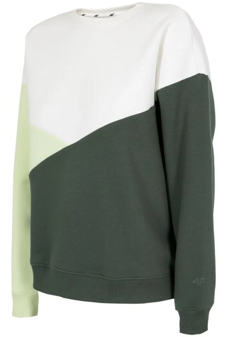 Bluza dama,  Bumbac, Alb/Verde,