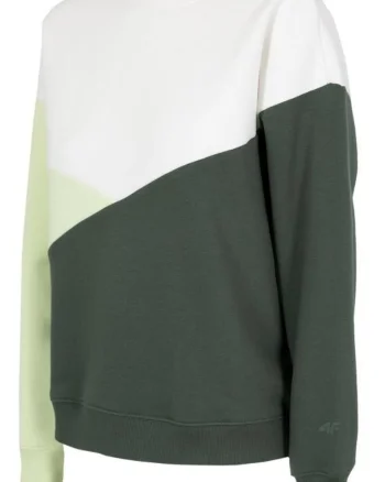 Bluza dama,  Bumbac, Alb/Verde,