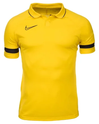 Tricou polo DF Academy21,  Poliester, Galben/Negru