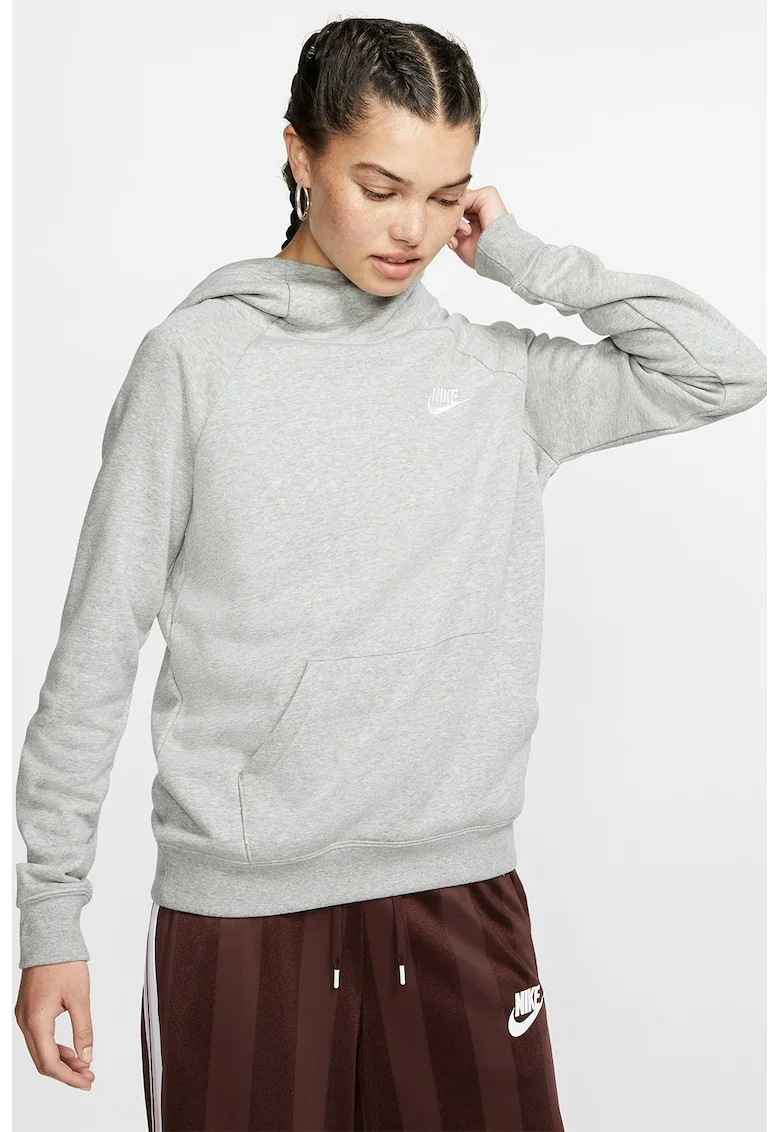 Hanorac cu maneci raglan si buzunar kangaroo Sportswear Essentials, Gri melange