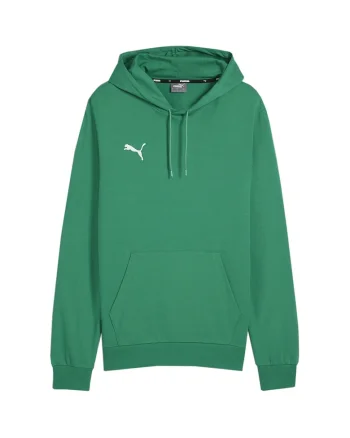 Hanorac barbati Puma Team Goal, verde, bumbac, gluga reglabila, buzunar mare